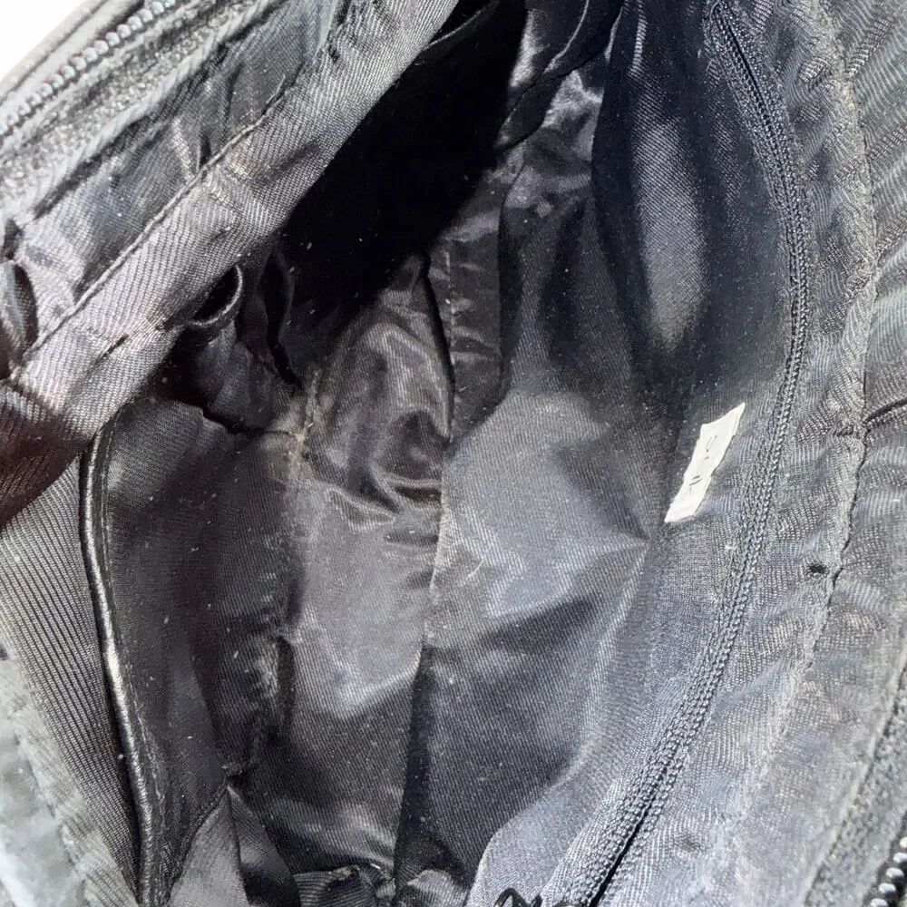 The Sak Black Pebbled Leather Shoulder Tote Bag Zip Top